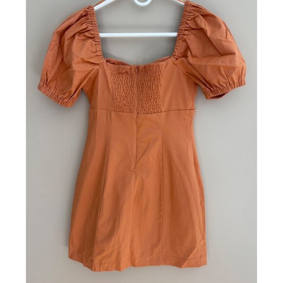 ASTR The Label NWT Wendy Puff Sleeve Mini Dress in Papaya Size Small REVOLVE - Picture 8 of 12